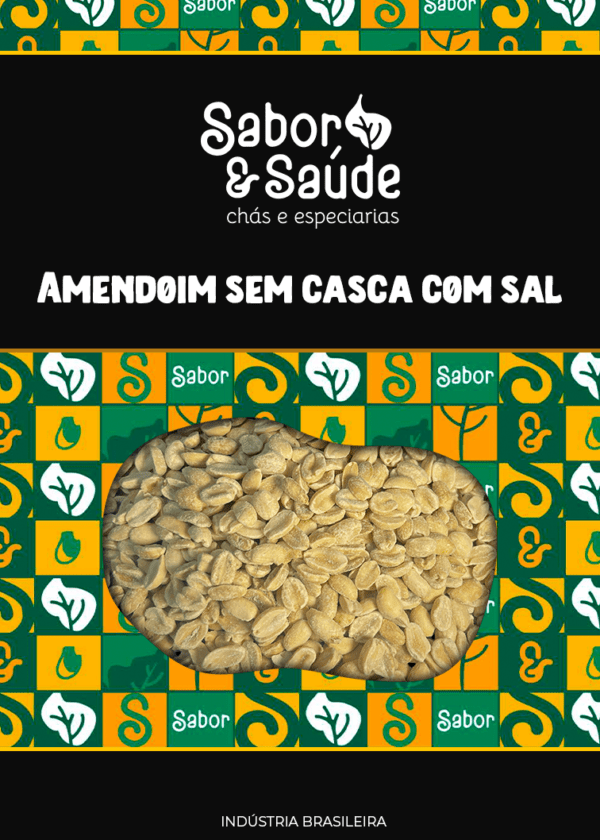 Amendoim sem casca com sal